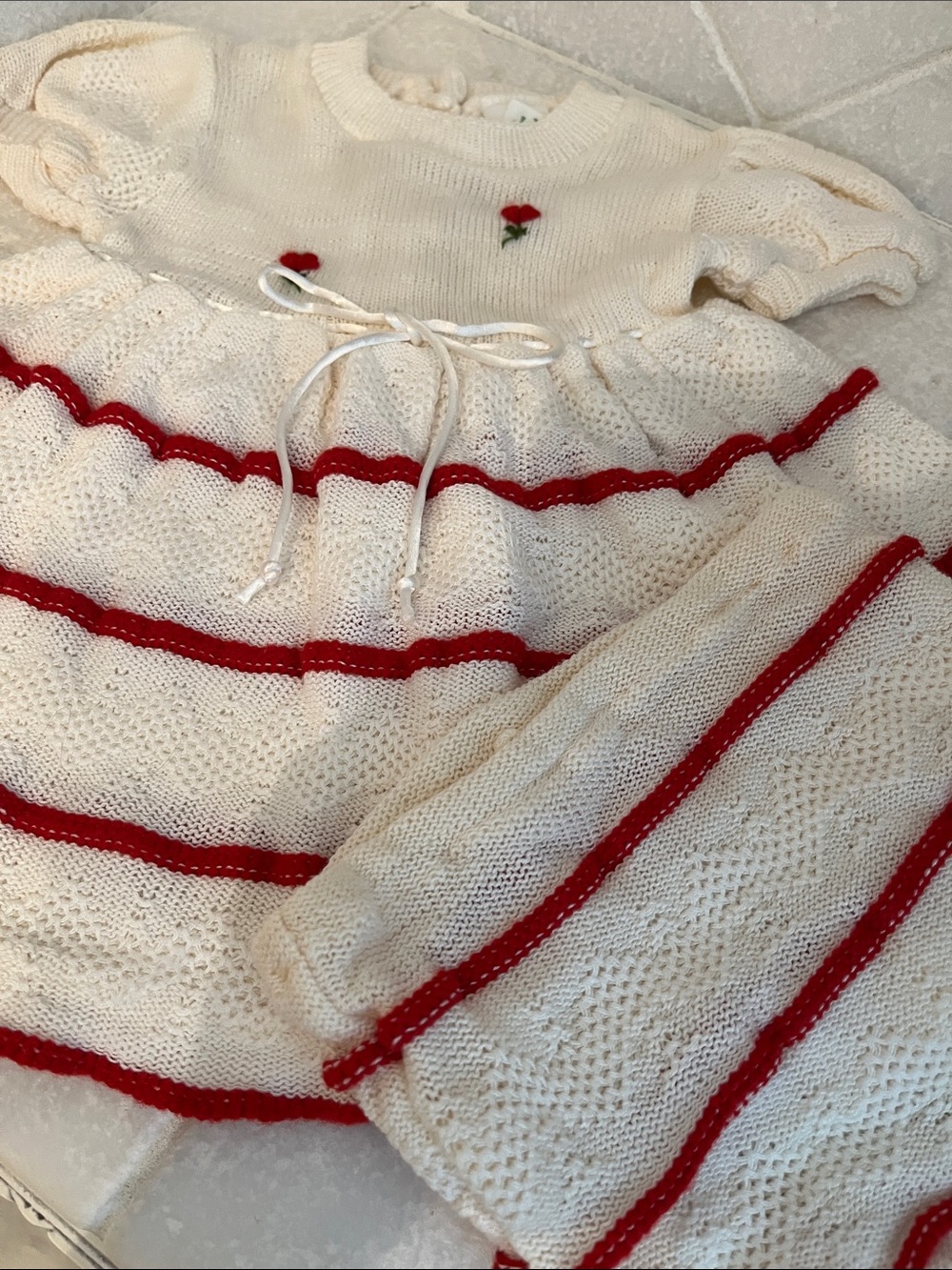 Vintage Red and White Dress
